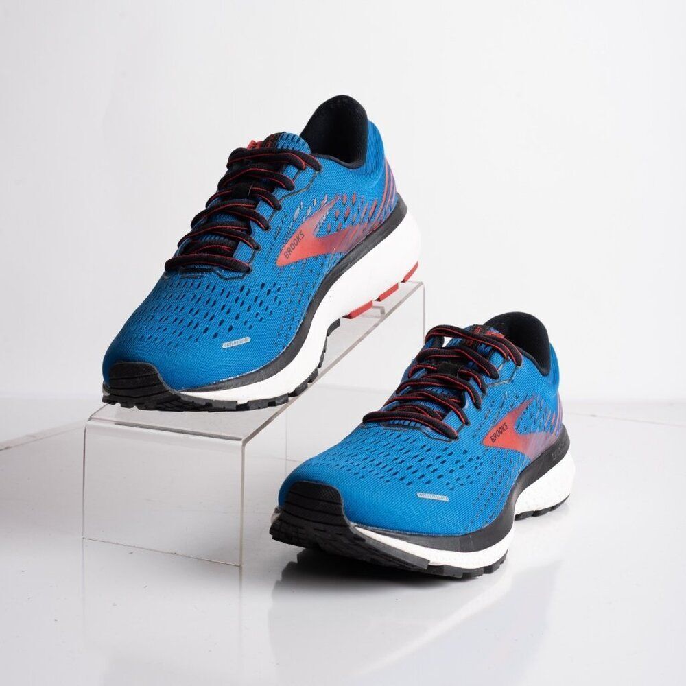 Brooks Mens Ghost 13 Sneakers Running Shoes Blue Red US 8.5 EU 42 110348-1D-435